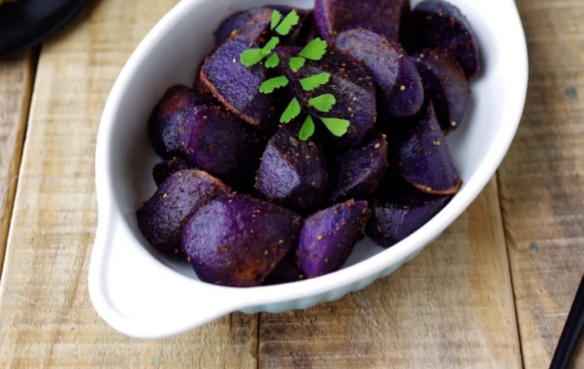 口感细腻，味道绵甜，高颜值美味又营养健康的紫土豆