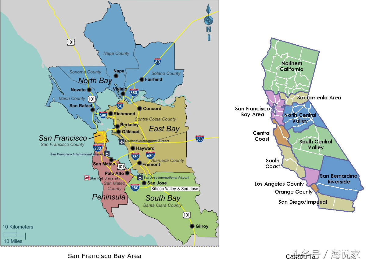 美国地理扫盲：旧金山和湾区是一回事吗？硅谷又是哪？