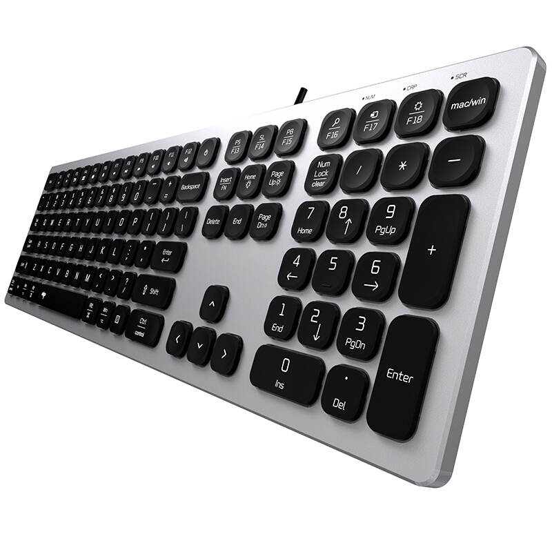 爱国者V800亮银键盘，原版苹果键盘太贵？第三方就选它了