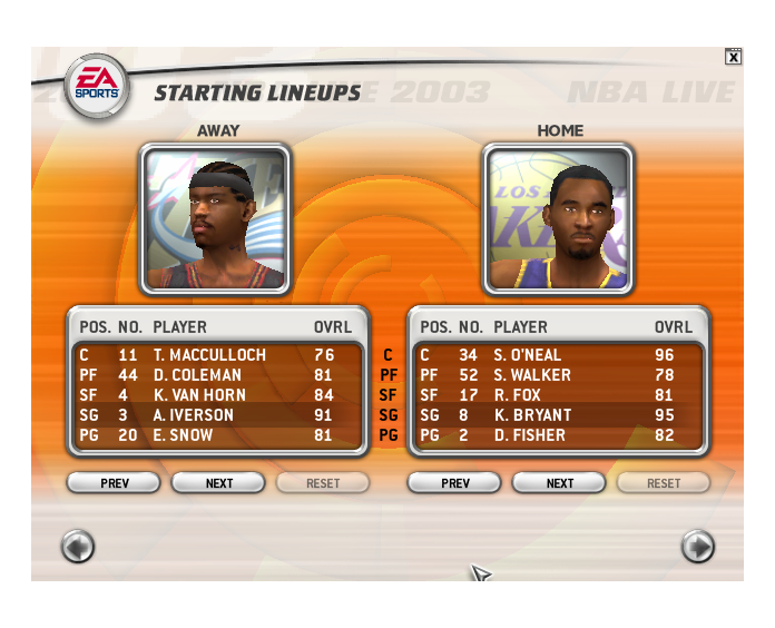 NBA两款划时代的游戏，NBAlive03与NBA2K9