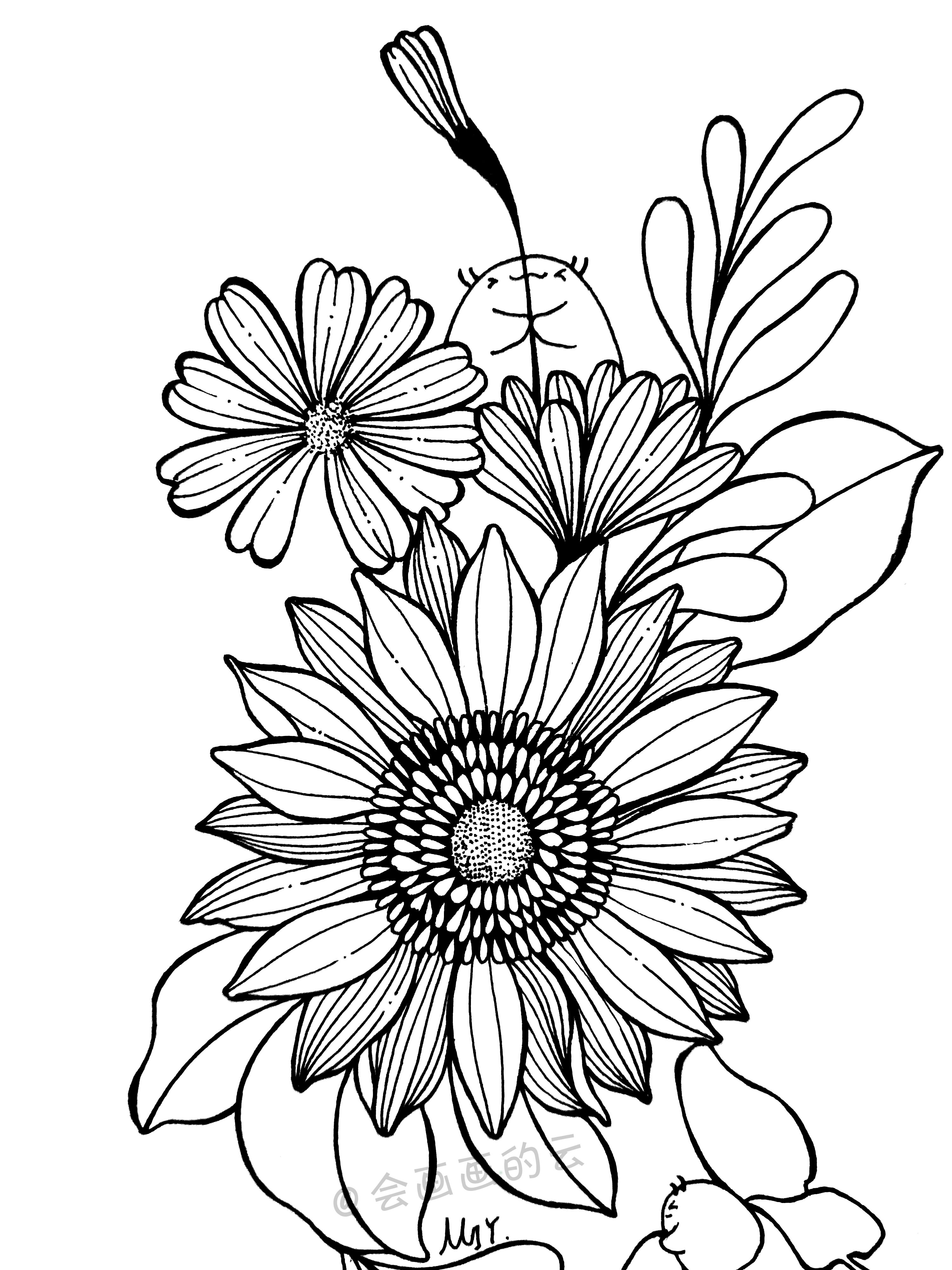 最常见的工具画出好看的花朵，零基础也可以画的简笔画，喜欢吗？