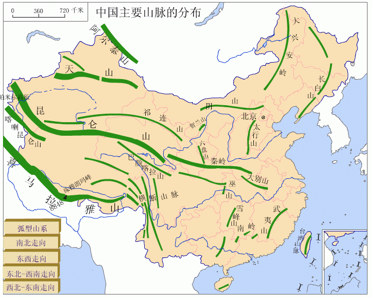 中国主要的山脉有哪些，最主要的十六条山脉你知道哪几条？